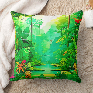 Exotic Forest Design Cushion