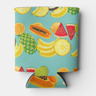 Exotic fruit, hand drawn, seamless pattern. can cooler