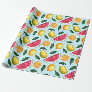 Exotic Fruit Pattern Wrapping Paper