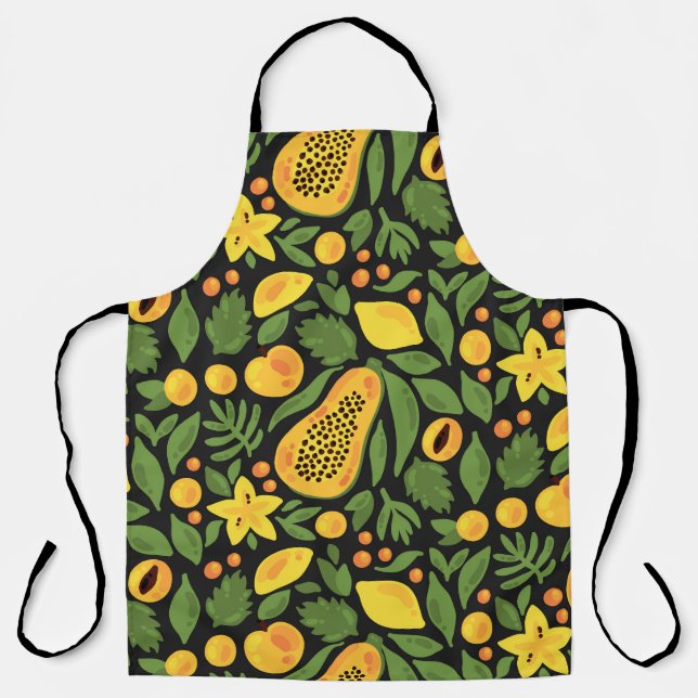 Exotic Fruits: Colourful Summer Seamless Apron (Front)