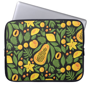Exotic Fruits: Colourful Summer Seamless Laptop Sleeve