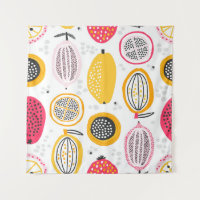 Exotic Fruits Hand-Drawn: Vintage Summer