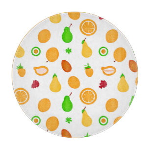 Exotic Fruits Pattern Design Cutting Board