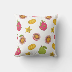 Exotic Fruits Pattern – Tropical Paradise Mix Cushion