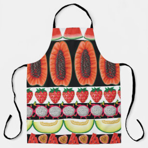 Exotic Fruits Trendy Seamless Pattern Apron