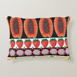 Exotic Fruits Trendy Seamless Pattern Decorative Cushion