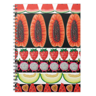 Exotic Fruits Trendy Seamless Pattern Notebook