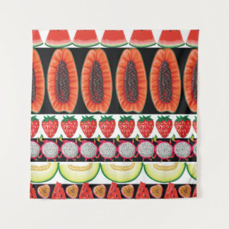 Exotic Fruits Trendy Seamless Pattern Tapestry