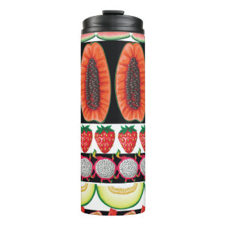 Exotic Fruits Trendy Seamless Pattern Thermal Tumbler