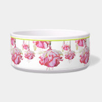Exotic Fuchsias on a Salad Bowl