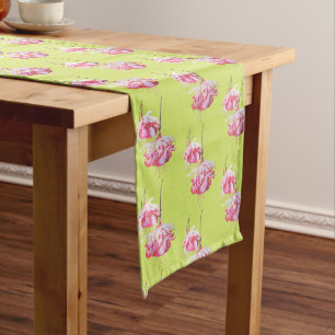 Exotic Fuchsias on a Table Runner