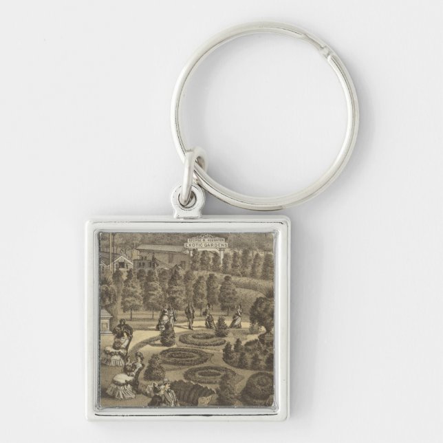 Exotic Gardens & Nurseries in New Jersey Key Ring (Front)