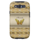 Exotic Gold Caramel Beige Butterfly Diamond 3