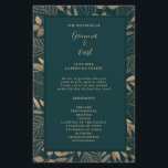 Exotic Gold Foliage Leaf Ceremony Program<br><div class="desc">Designed to coordinate with our Gold Foliage on Forest Green Collection,  this customisable matching ceremony program features goregous exotic foliage leaves on forest green background. For more advanced customisation of this design,  e.g. changing layout,  font or text size please click the "CUSTOMIZE" button above.</div>