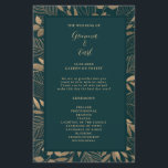 Exotic Gold Foliage Leaf Ceremony Program<br><div class="desc">Designed to coordinate with our Gold Foliage on Forest Green Collection,  this customisable matching ceremony program features goregous exotic foliage leaves on forest green background. For more advanced customisation of this design,  e.g. changing layout,  font or text size please click the "CUSTOMIZE" button above.</div>