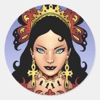 Exotic Gothic Queen with Ankh Earrings by Al Rio
