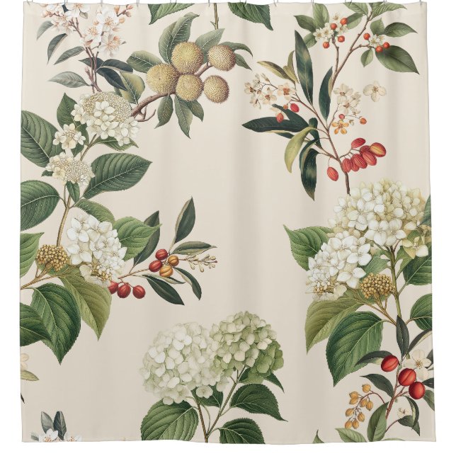 Exotic Hydrangea hortensia light Shower Curtain (Front)