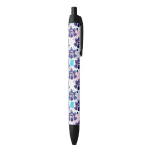 exotic india peacock pattern black ink pen