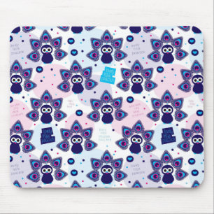 exotic india peacock pattern mouse pad