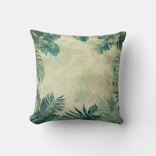 Exotic Island Palm Leaf Pattern Cushion