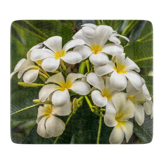 Exotic Island Plumeria Cutting Board (Front)