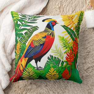 Exotic Jungle Pheasant Cushion