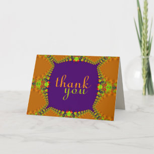 Exotic Lace Thank You Gracias Merci Danke Card