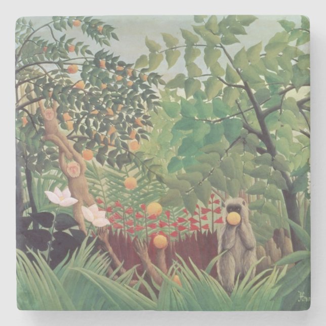 Exotic Landscape, 1910 Stone Coaster (Front)