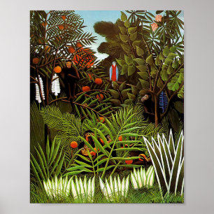 Exotic landscape by Henri Rousseau Poster