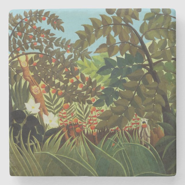 Exotic landscape stone coaster (Front)