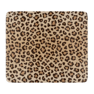 Exotic Leopard print pattern design Cutting Board
