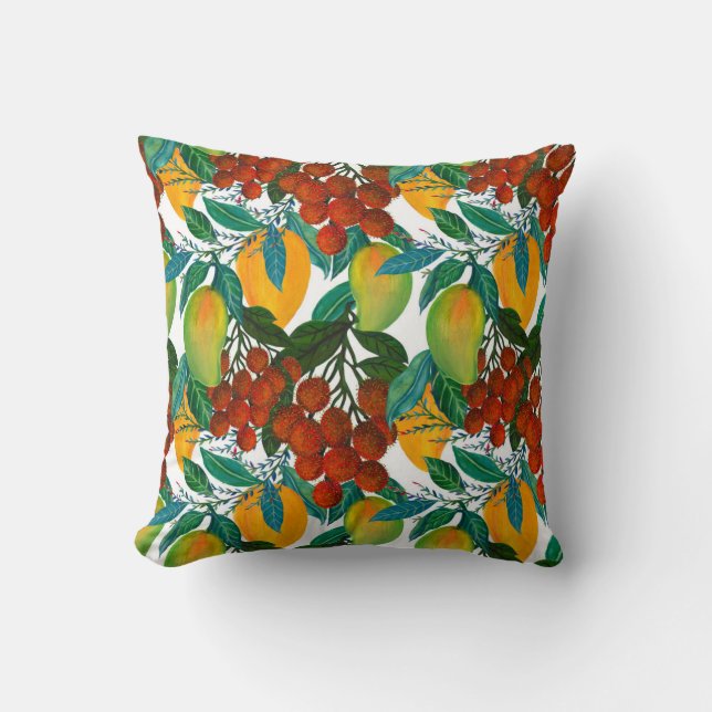 Exotic Mango: Summer Seamless Cushion (Front)