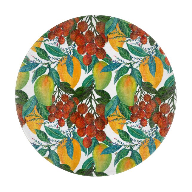 Exotic Mango: Summer Seamless Cutting Board (Front)