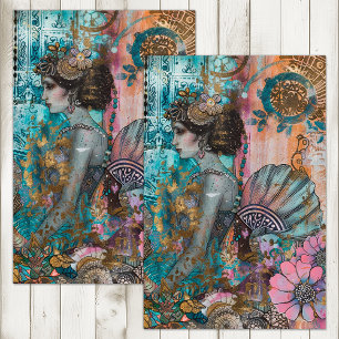 EXOTIC MERMAID DECOUPAGE TISSUE PAPER