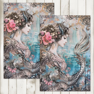 EXOTIC MERMAID DECOUPAGE TISSUE PAPER