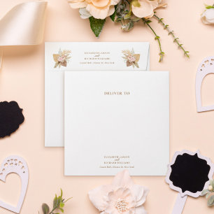 Exotic Modern Boho Tropical Wedding Envelope