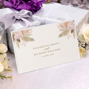 Exotic Modern Boho Tropical Wedding Guest Book