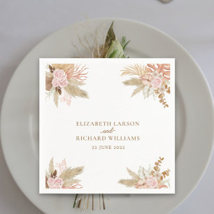 Exotic Modern Boho Tropical Wedding Napkin