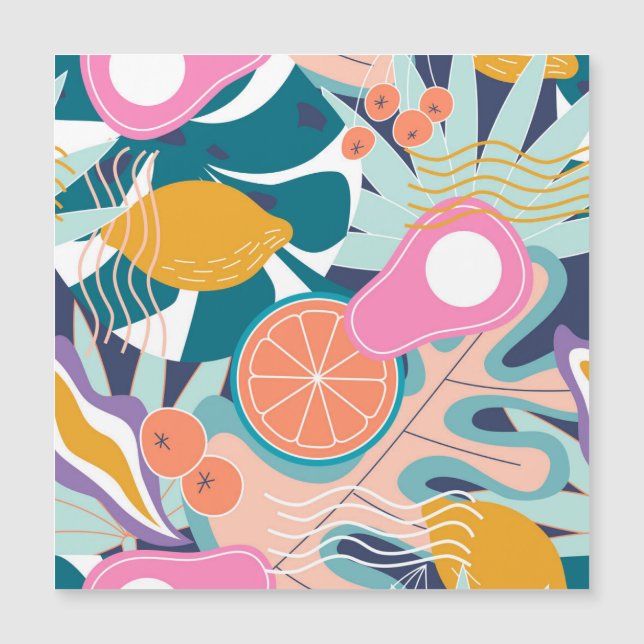 Exotic, modern jungle collage. (Front)