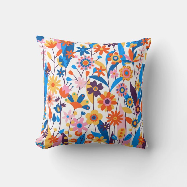 Exotic Multicolored Floral Background-32939 Cushion (Front)