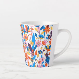 Exotic Multicolored Floral Background-32939 Latte Mug