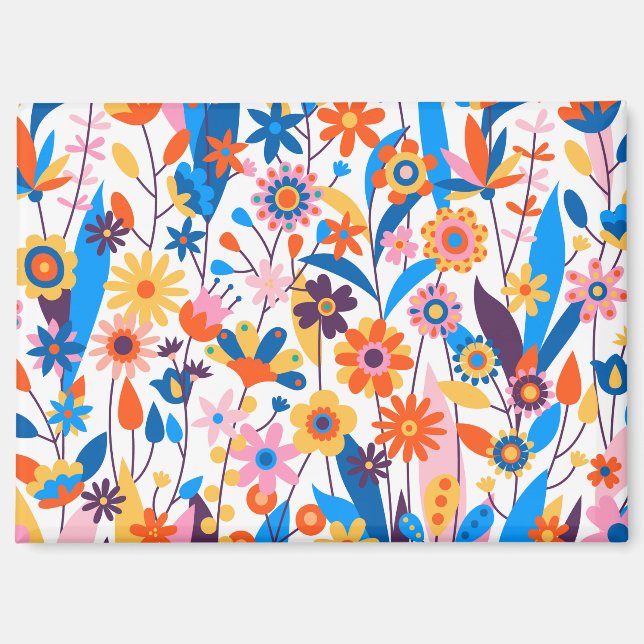 Exotic Multicolored Floral Background-32939 Magnet (Front)