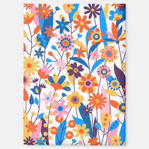 Exotic Multicolored Floral Background-32939 Magnet