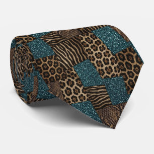 Exotic Neck Tie Wild African Animal Pattern