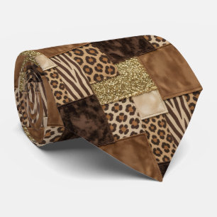 Exotic Neck Tie Wild African Animal Pattern