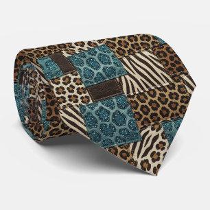 Exotic Neck Tie Wild African Animal Pattern
