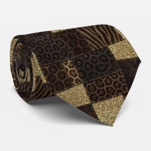 Exotic Neck Tie Wild African Animal Pattern
