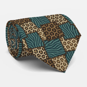 Exotic Neck Tie Wild African Animal Pattern