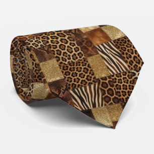 Exotic Neck Tie Wild African Animal Pattern