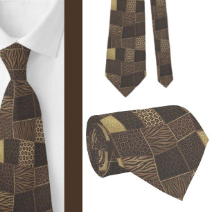 Exotic Neck Tie Wild African Animal Pattern